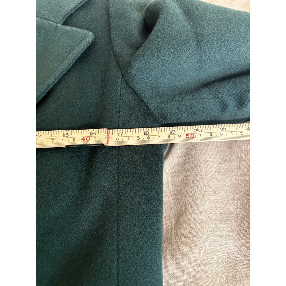 Vintage Forecaster of Boston Wool Coat Forest Green Long‎ Trench ILGWU 80s 90s - Picture 5 of 10